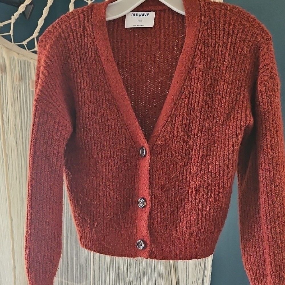 Old Navy Girla Cardigan Sweater V-Neck